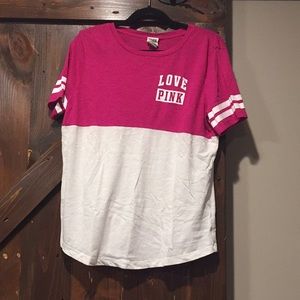 Pink t-shirt size large.